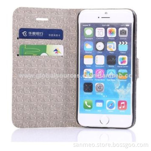 Leather Mobile Phone Case for iPhone 6, Perfectly Fits the Shape, Map, Ultra-thin Holder WalletNew